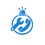 icône d'assistance d'urgence bleue